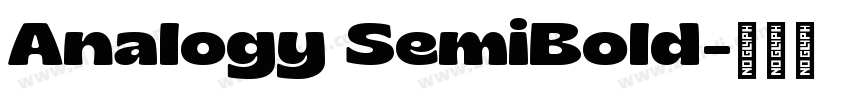 Analogy SemiBold字体转换